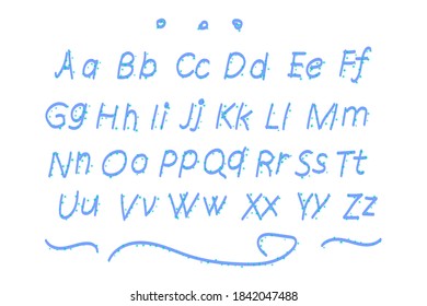 English alphabet written by hand with a brush.vector illustration.EPS10