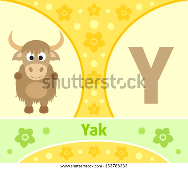 English Alphabet Yak Stock Vector (Royalty Free) 153788333