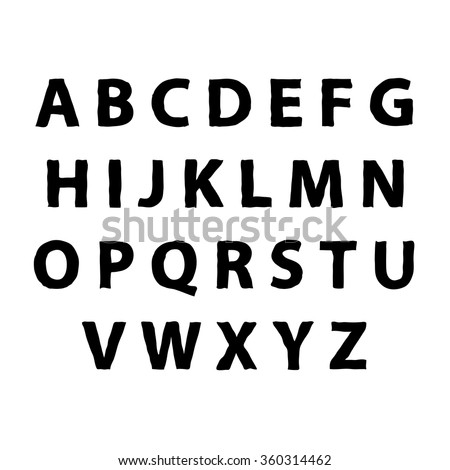 english alphabet your design modern hand stock vector royalty free