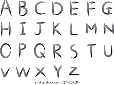 English alphabet A to Z