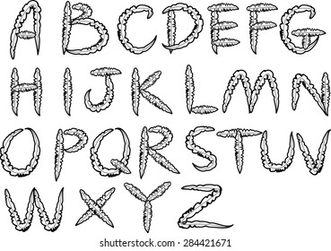  English alphabet A to Z vector arts