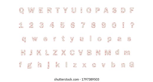 Alfabeto inglés.letter con un patrón.ilustración vectorial.