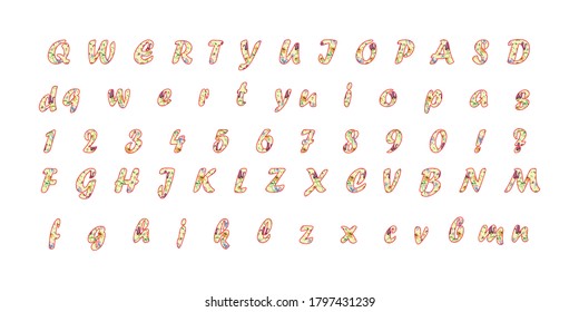 English alphabet.letters with a pattern.vector illustration.