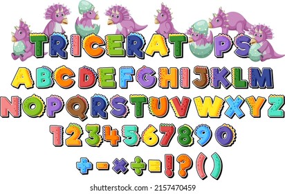 English alphabets of a-z letters and number 0-9 illustration