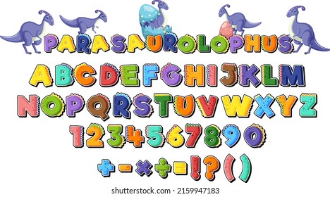 English alphabets of a-z letters and number 0-9 illustration