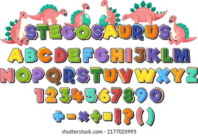 English alphabets of a-z letters and number 0-9 illustration