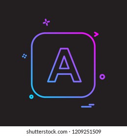 English Alphabets icon design vector 