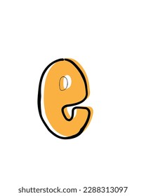 Alfabetos ingleses de arte vectorial. Alfabetos aislados para tarjetas de crédito para estudiantes de kindergarten. El aprendizaje de los niños se hizo fácil