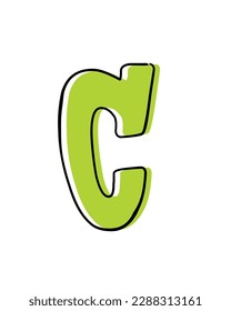 English alphabets vector art. Isolated alphabets for flashcards for kindergarten students. Kids learning made easy