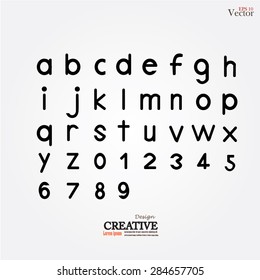 English alphabet.vector illustration.
