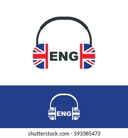 English Courses Logo Concept British Flag Stock Vector (Royalty Free ...