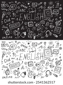 Inglês Background Vetor Illustration Design