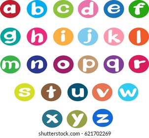 English ball letters: a-z