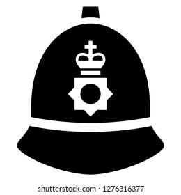 English Bobby Police Helmet Icon Stock Vector (Royalty Free) 1276316377 ...