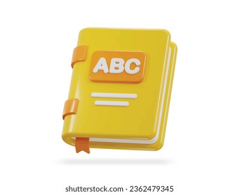 Englisches Buchsymbol 3D-Darstellung