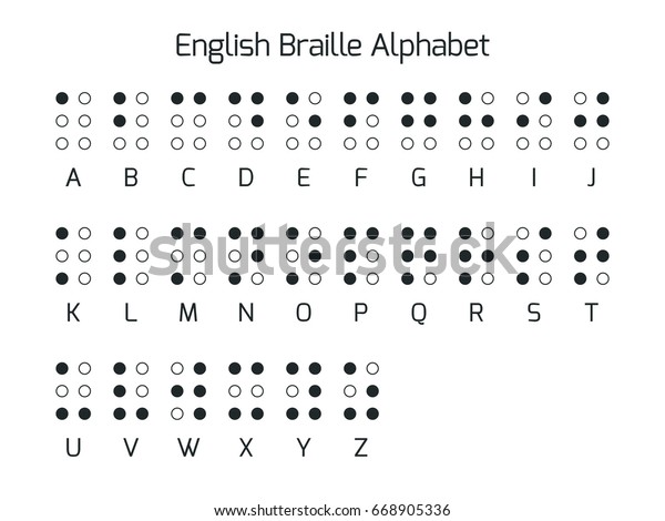 English Braille Alphabet Letters Braille Tactile のベクター画像素材 ロイヤリティフリー