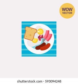 English breakfast icon