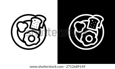 English Breakfast With Icon Set Design
