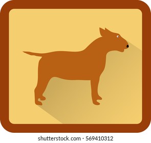 english bull terrier vector flat illustration clean and simple style
