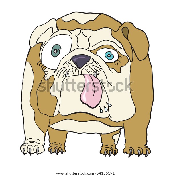 English Bulldog Cartoon Stock Vector (Royalty Free) 54155191