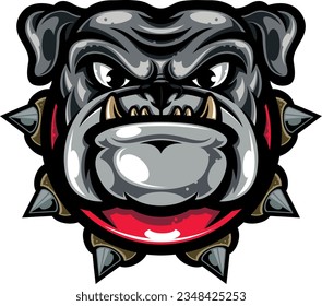 english bulldog head mascot vector