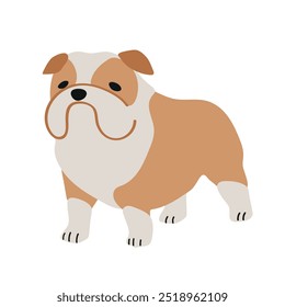 English bulldog icon clipart avatar logtotype isolated illustration