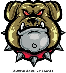 english bulldog mascot furius vector