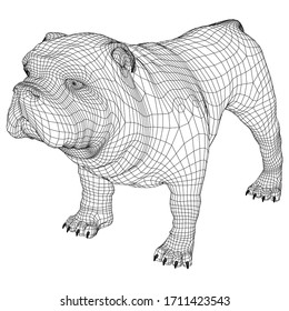 English Bulldog 10x15 FT Photo Backdrops,Polygonal Bulldog Design with Geometric Triangles Abstract Animal Drawing Background for Child Baby Shower Photo Vinyl Studio Prop Photobooth Photoshoot
