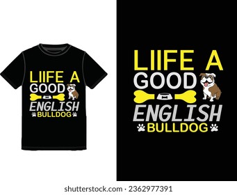 English bulldog t shirt design