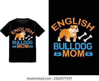 English bulldog t shirt design