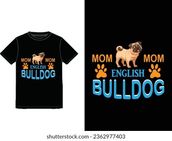 English bulldog t shirt design