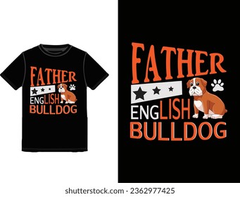 English bulldog t shirt design