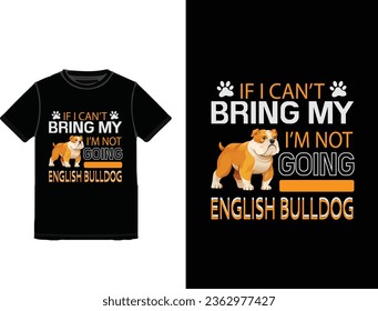 English bulldog t shirt design