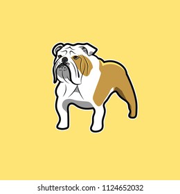 English bulldog.100% vector. Ideal for logo’s, stickers, flyers, promotions, T-shirts, web design, apps and all other design requirements.