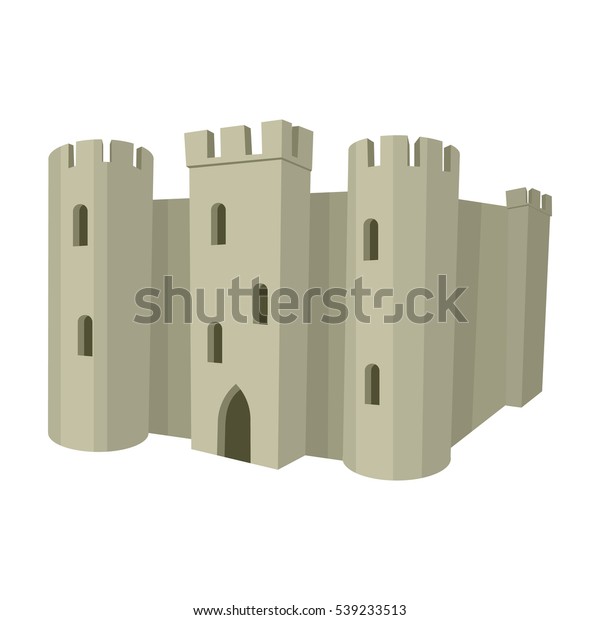 English Castle Icon Cartoon Style Isolated Stock Vector (Royalty Free ...