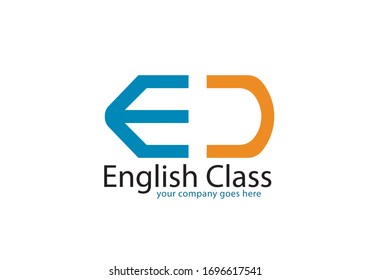 Logotipo de diseño creativo de clase inglesa
