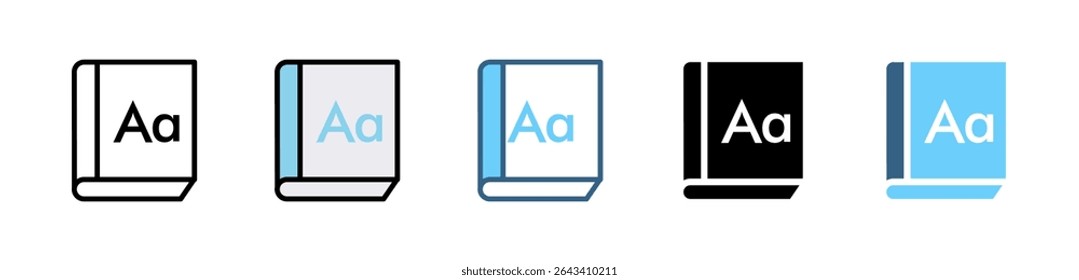 ENGLISH CLASS icon set with various styles and colors