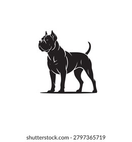 English cocker spaniel vector icon design silhouette illustration.