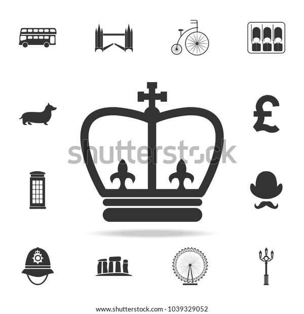 The\
English Crown icon. Detailed set of United Kingdom culture icons.\
Premium quality graphic design. One of the collection icons for\
websites, web design, mobile app on white\
background