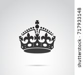 English crown icon isolated on white background.