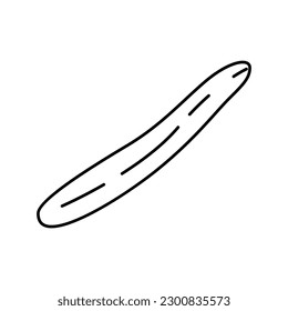 english cucumber line icon vector. english cucumber sign. isolated contour symbol black illustration