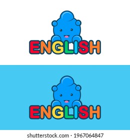 English cute mascot vector illustration 