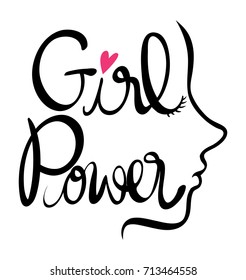 English expression for girl power illustration