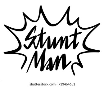 English expression for stunt man illustration