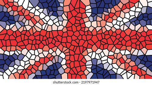 English Flag in Colorful Mosaic