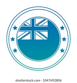 English flag emblem stamp