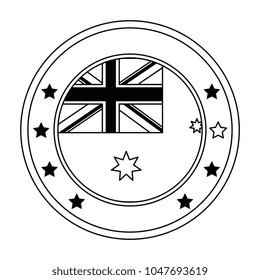 English flag emblem stamp