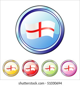 English flag vector buttons