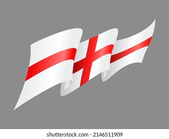 English flag wavy abstract background. Vector illustration.
