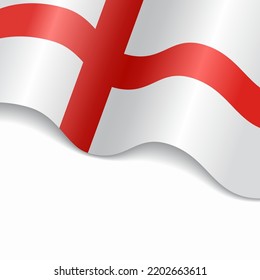 English flag wavy abstract background. Vector illustration.